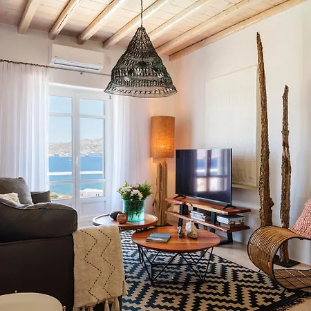 Cosset Mykonos With Pool, Sea View & Sunset - By One Villa Ornósz