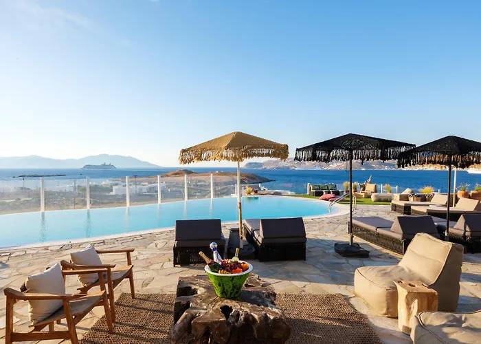 Cosset Bohochic Sea&harbourview And Sunset By One-villas Ornos (Mykonos)